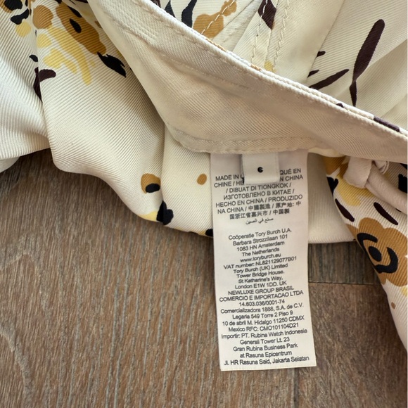 Tory Burch Floral Print Silk Pleated Skirt Size 6 - Picture 2 of 4